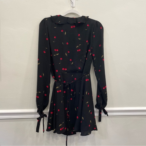 Tobi Dresses Cherry Print Wrap Dress Size Small. - Picture 8 of 8